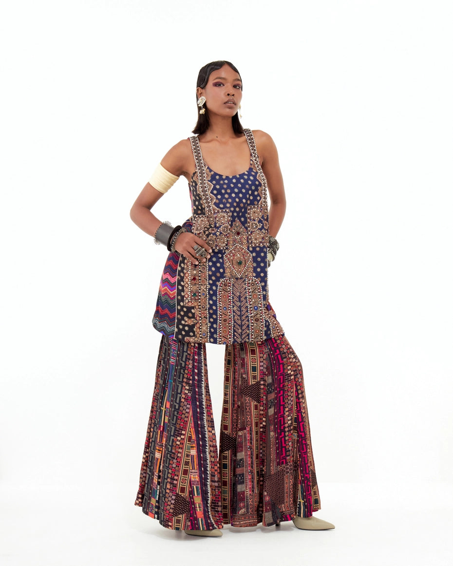 MEHRU EMBO DRESS SET