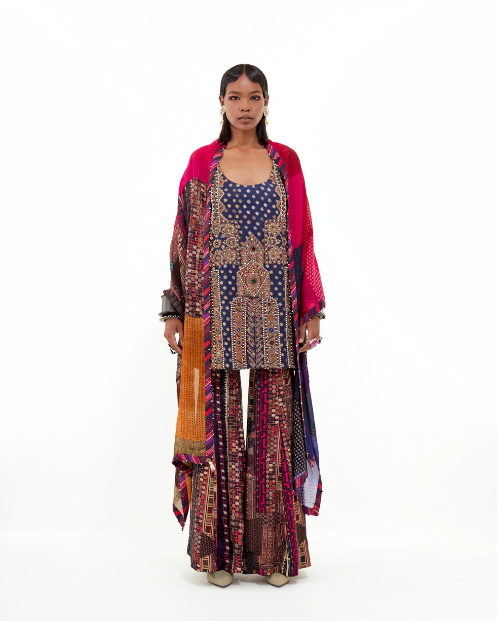 MEHRU EMBO DRESS SET