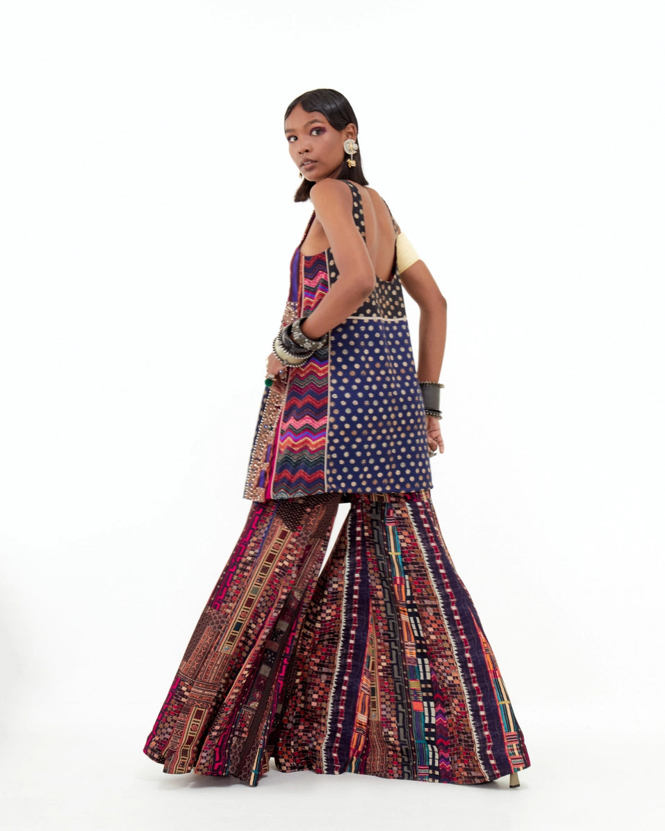 MEHRU EMBO DRESS SET