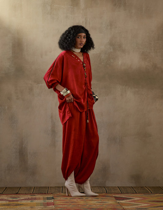 KURU TRAPEZE KURTA SET