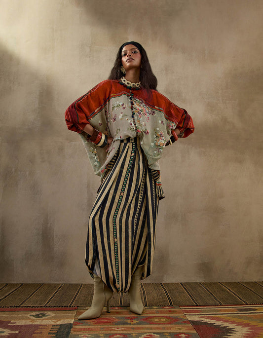 KURU TRAPEZE KURTA SET