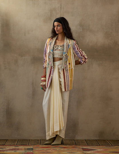 NOORI DOUBLE BREASTED JACKET SET