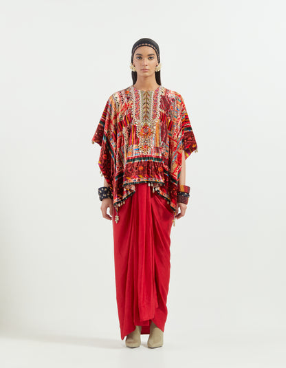 VENI DUPATTA PONCHO JACKET SET