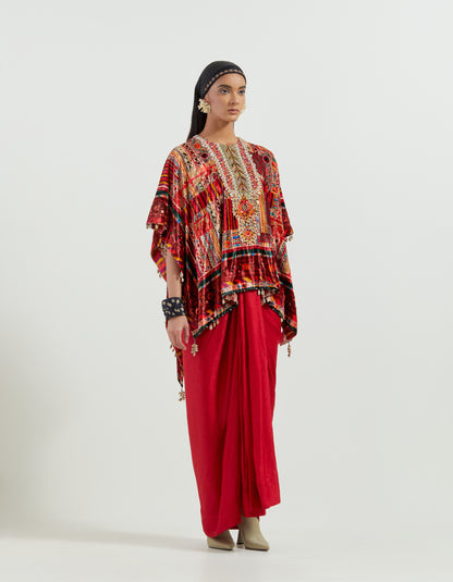 VENI DUPATTA PONCHO JACKET SET