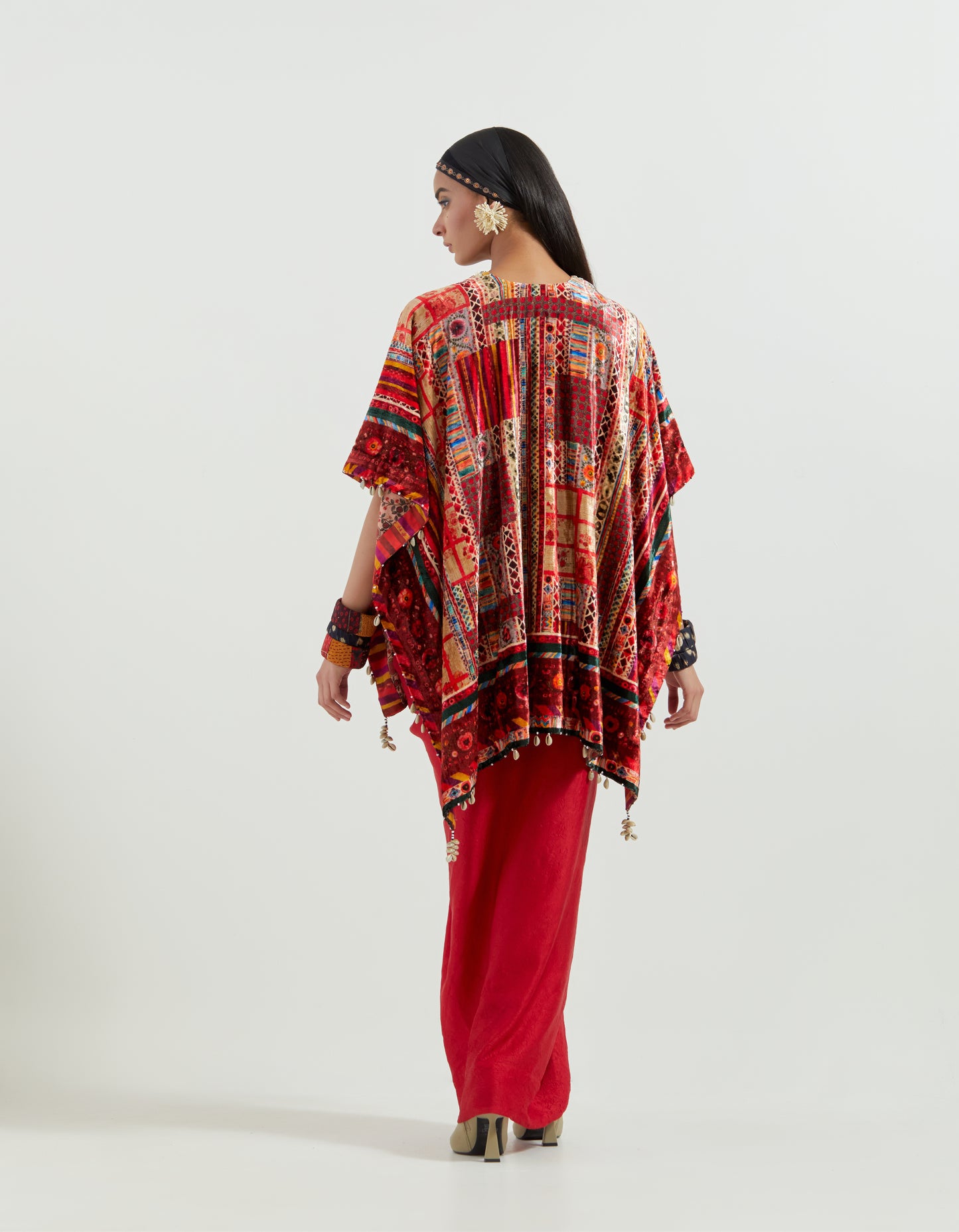 VENI DUPATTA PONCHO JACKET SET