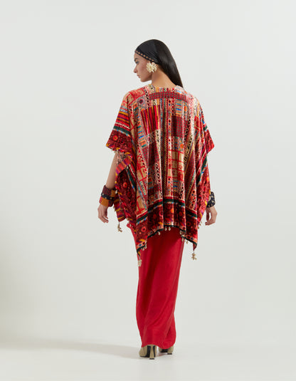 VENI DUPATTA PONCHO JACKET SET