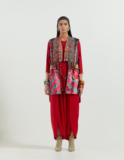 RUHI SLEEVELESS JACKET SET