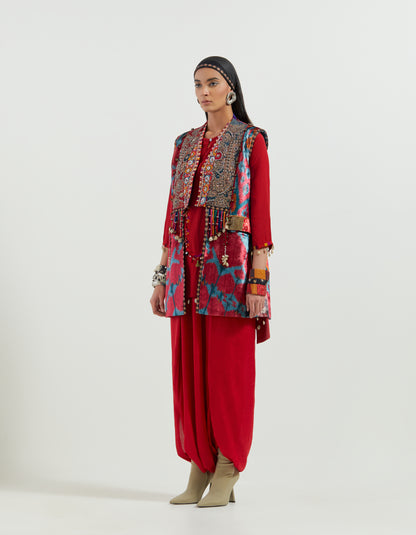 RUHI SLEEVELESS JACKET SET