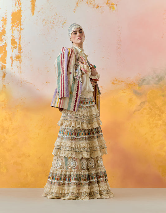 NOORI DOUBLE BREASTED JACKET SET