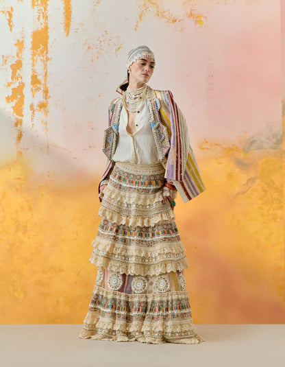 NOORI DOUBLE BREASTED JACKET SET