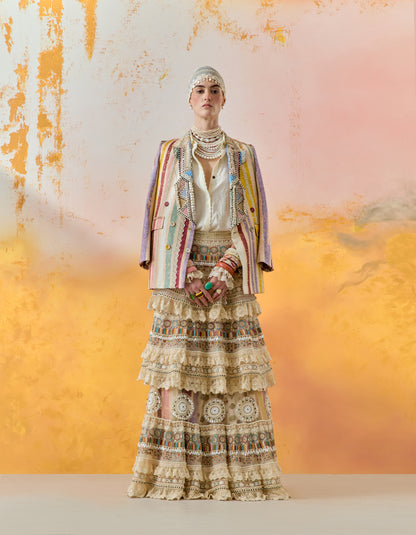 NOORI DOUBLE BREASTED JACKET SET