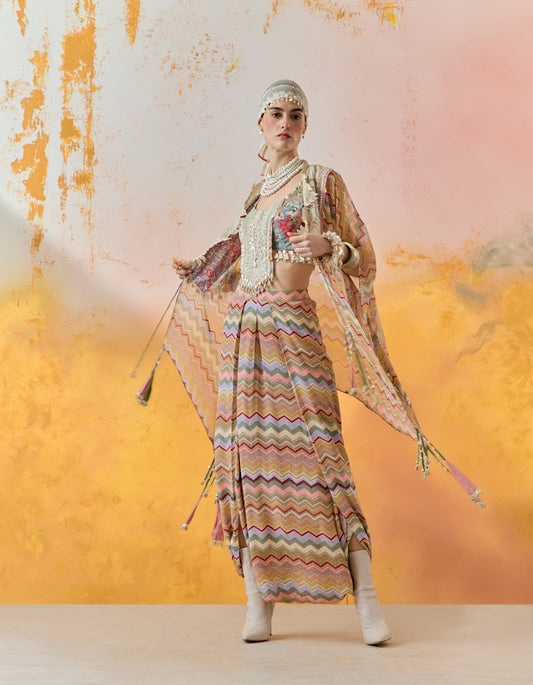 VENI DUPATTA JACKET SET
