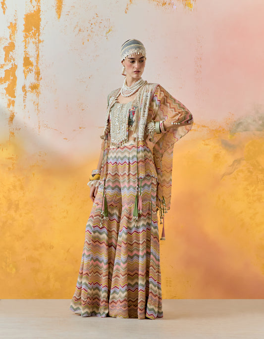 VENI DUPATTA JACKET SET