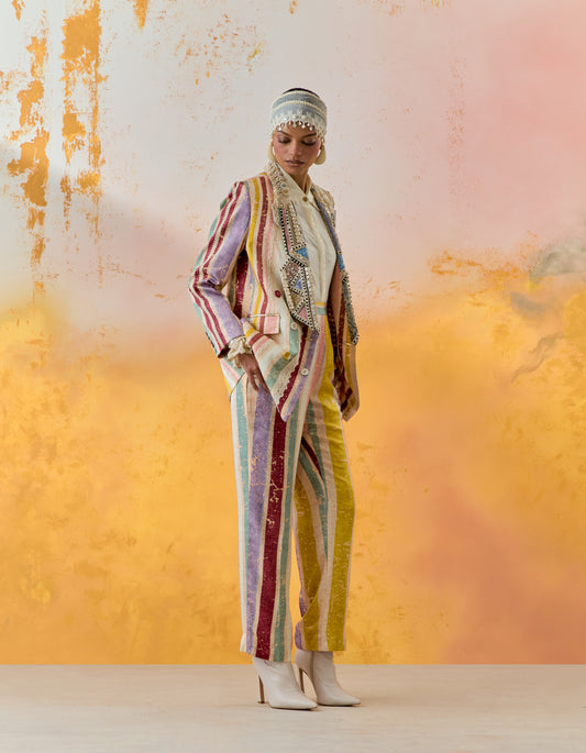NOORI DOUBLE BREASTED JACKET SET