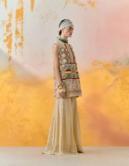 MEHRU EMBO DRESS SET