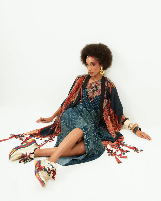 RASA ONE SHOULDER DRESS AND JACKET