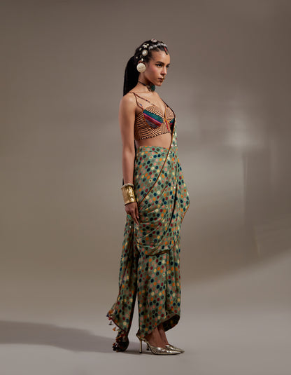 SOMA DRAPED SAREE SET