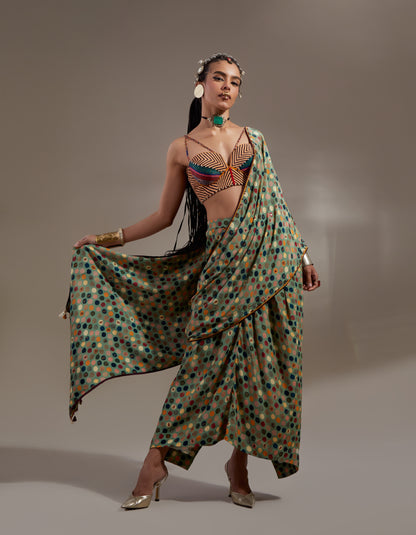 SOMA DRAPED SAREE SET
