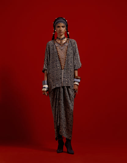 KURU TRAPEZE KURTA SET