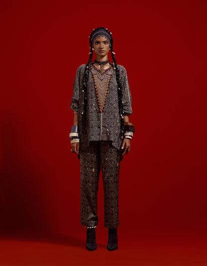 KURU TRAPEZE KURTA SET