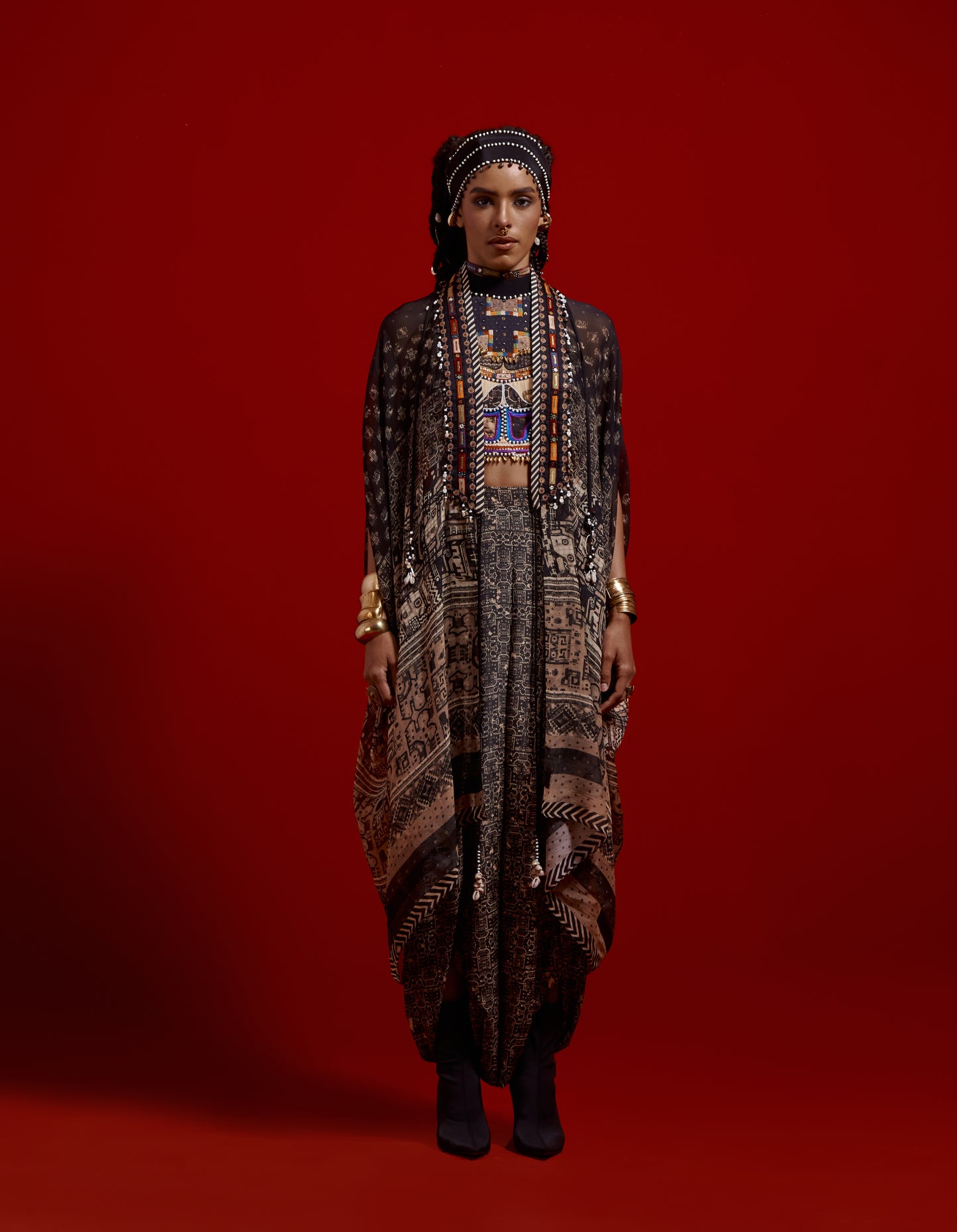 RITU KAFTAAN MIDI JACKET SET