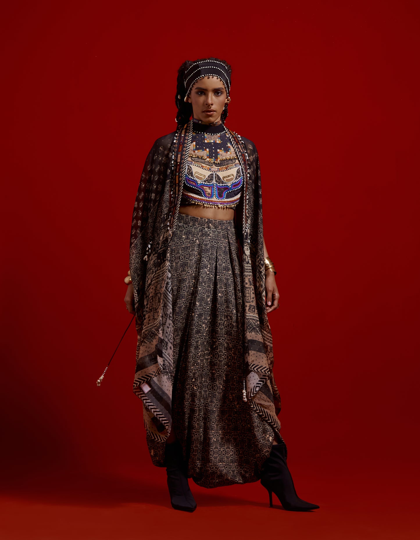 RITU KAFTAAN MIDI JACKET SET