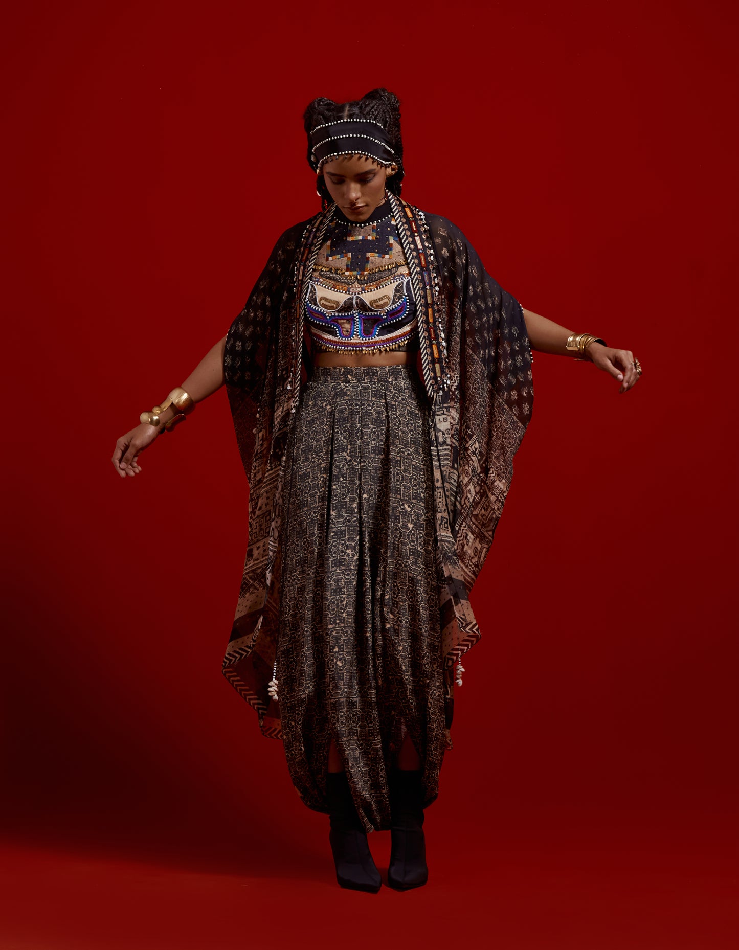 RITU KAFTAAN MIDI JACKET SET