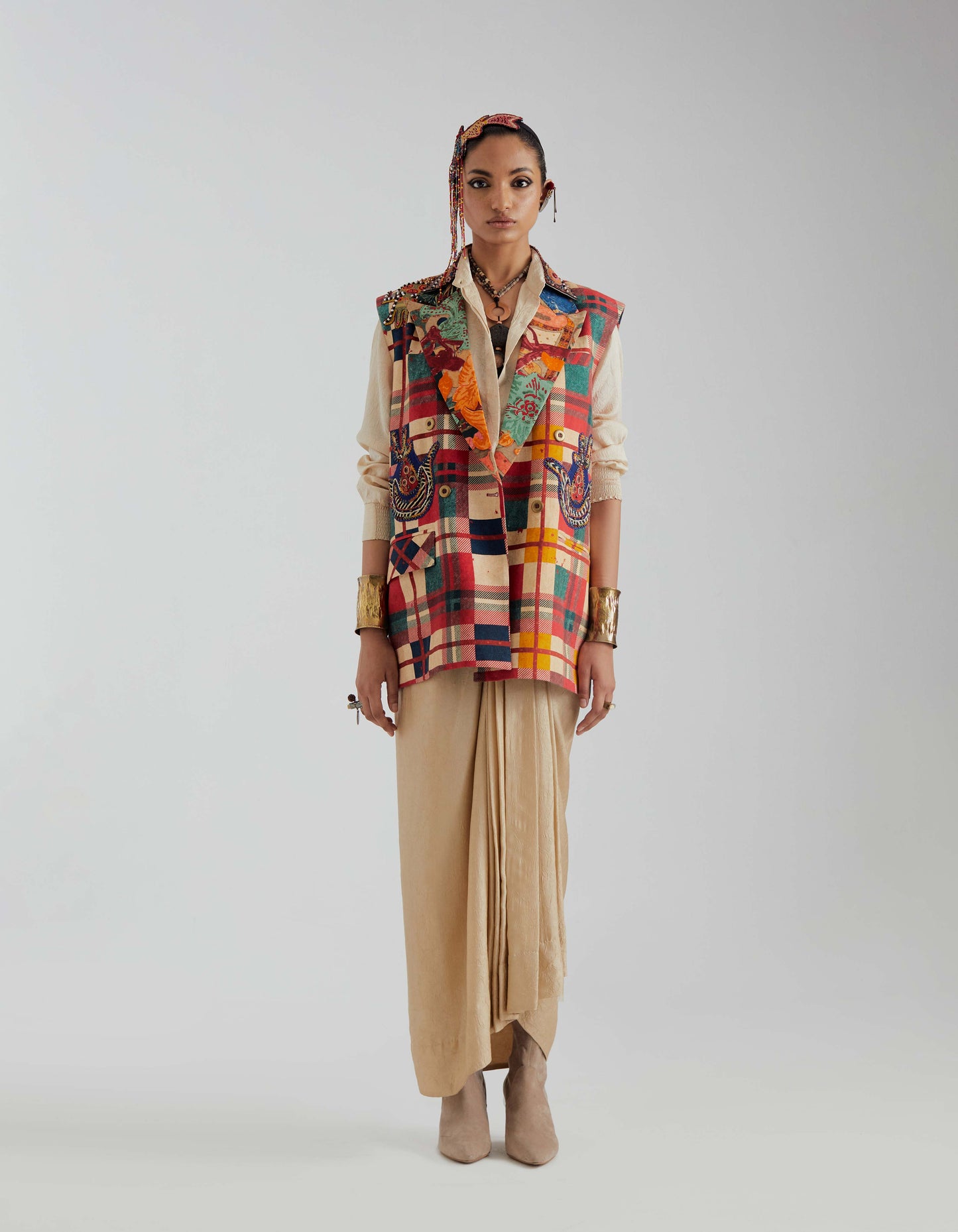 NOORI DOUBLE BREASTED VEST SET