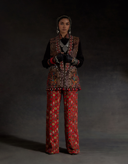 RUHI SLEEVELESS JACKET SET