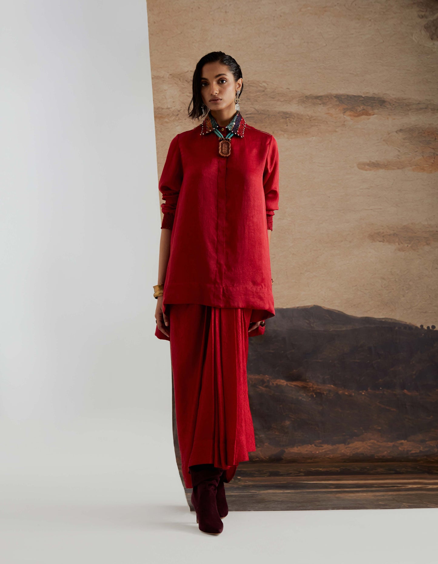 ATRI STRAIGHT SHIRT SET
