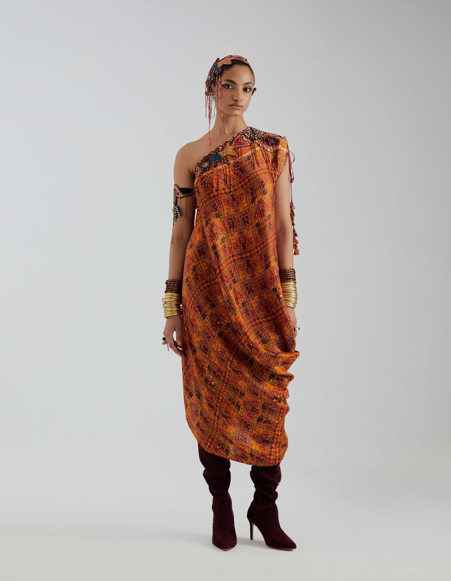 RASA ONE SHOULDER DRESS