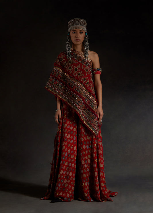 RASA ONE SHOULDER TOP SET