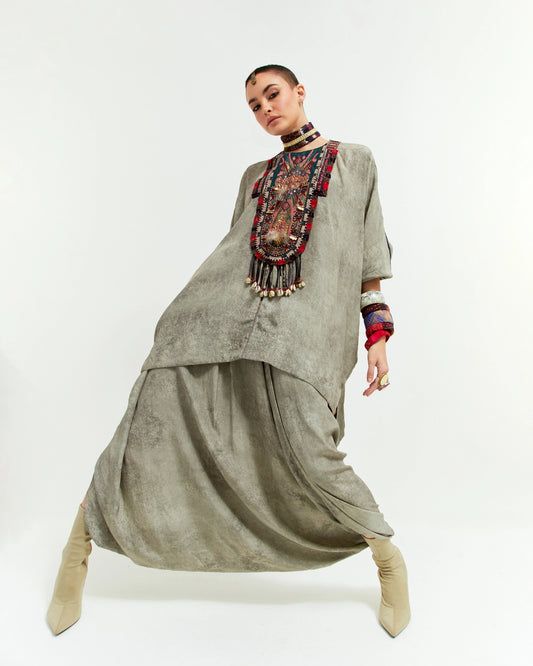 KURU TRAPEZE KURTI SET