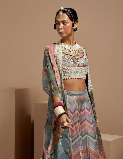 VENI DUPATTA JACKET SET