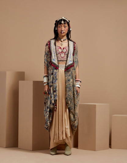 RITU KAFTAN DUPATTA JACKET SET