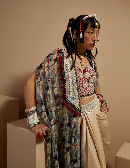 RITU KAFTAN DUPATTA JACKET SET