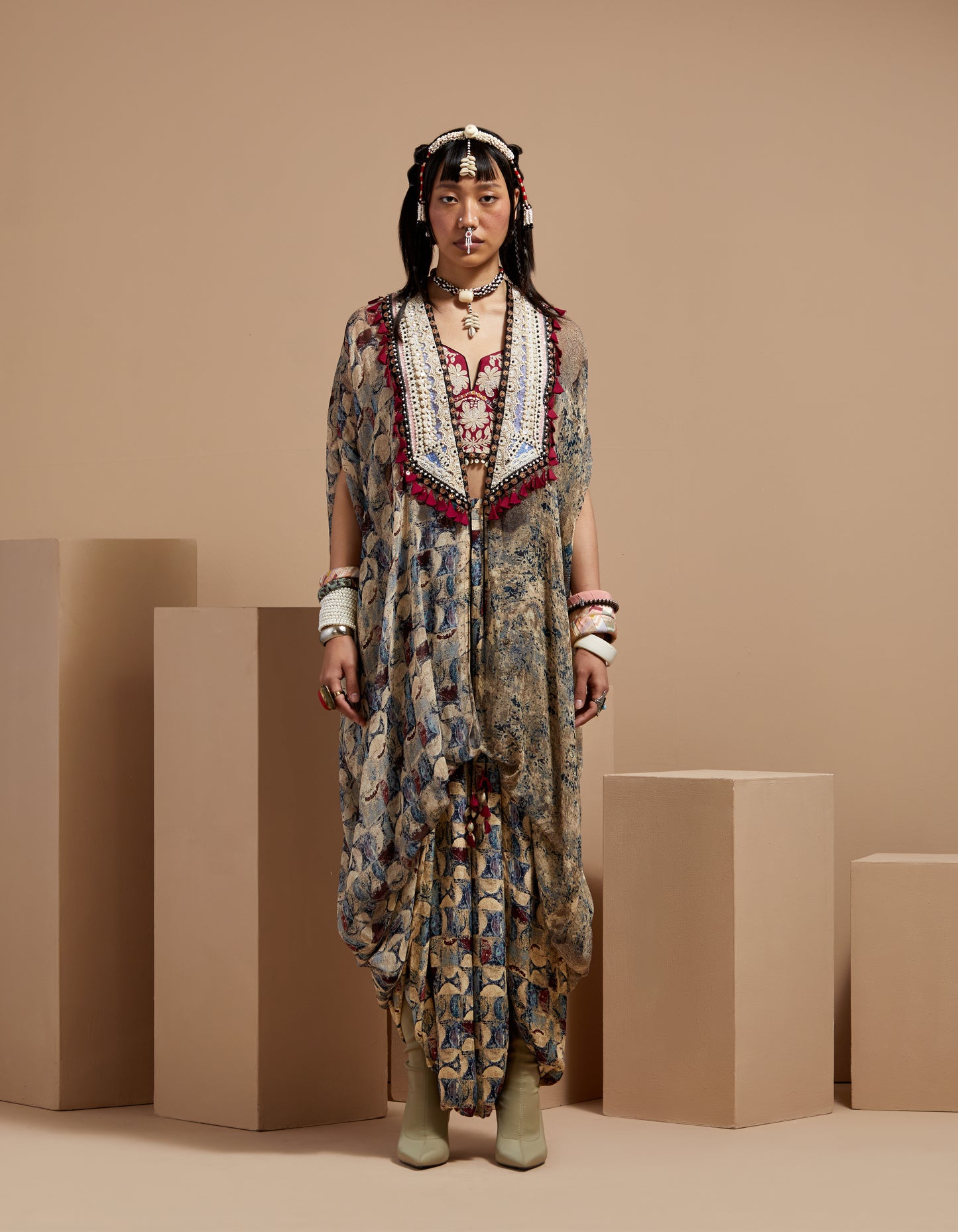 RITU KAFTAN DUPATTA JACKET SET