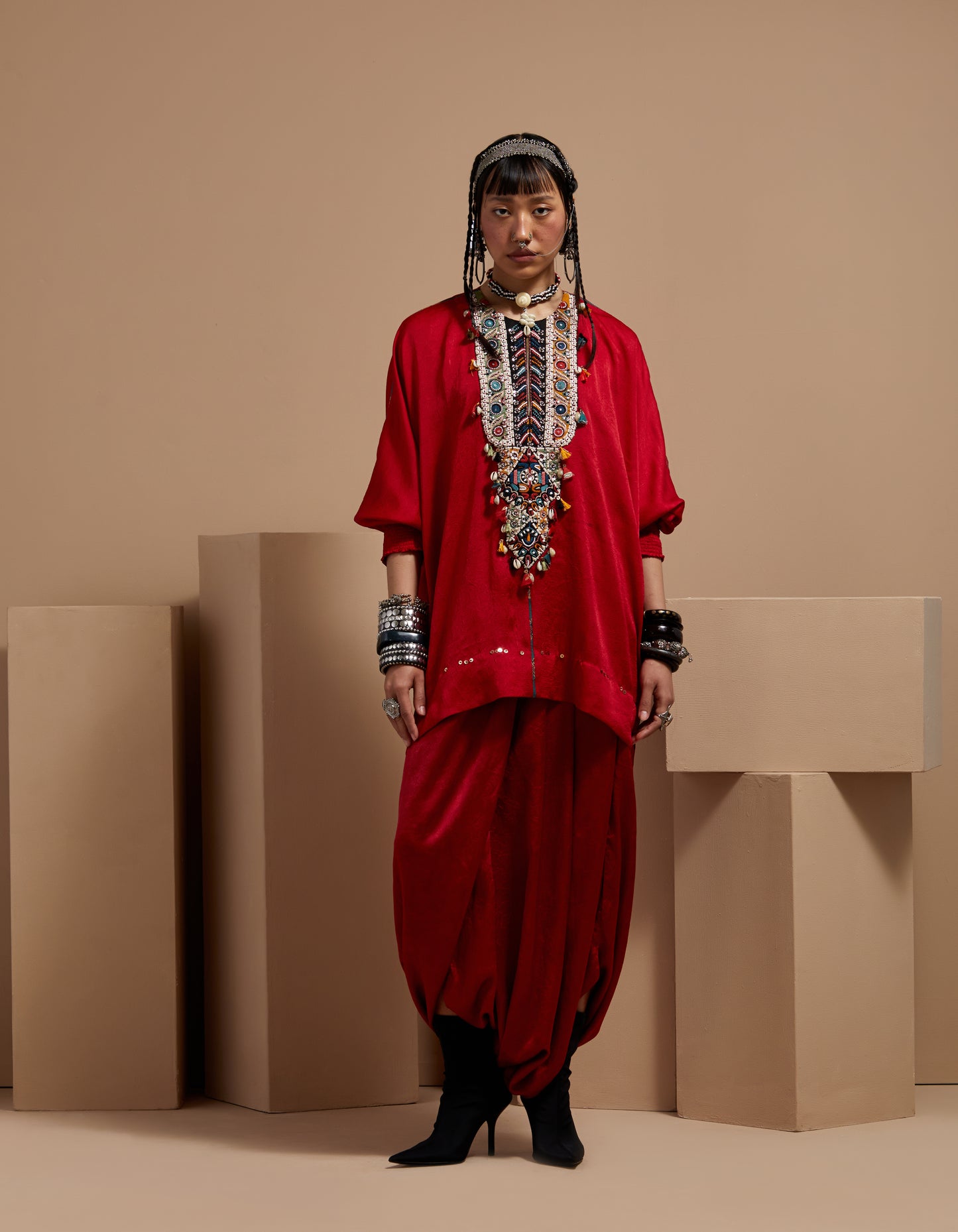 KURU TRAPEZE KURTA SET