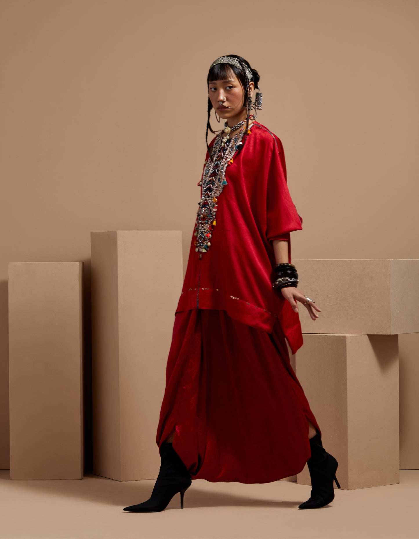 KURU TRAPEZE KURTA SET