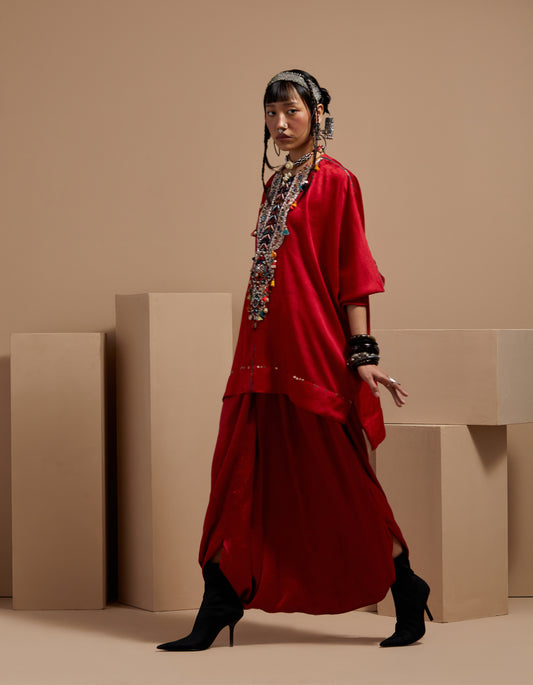 KURU TRAPEZE KURTA SET