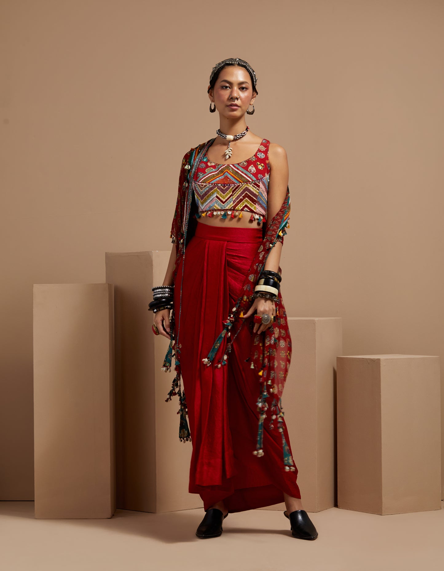 VENI DUPATTA JACKET SET