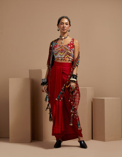 VENI DUPATTA JACKET SET