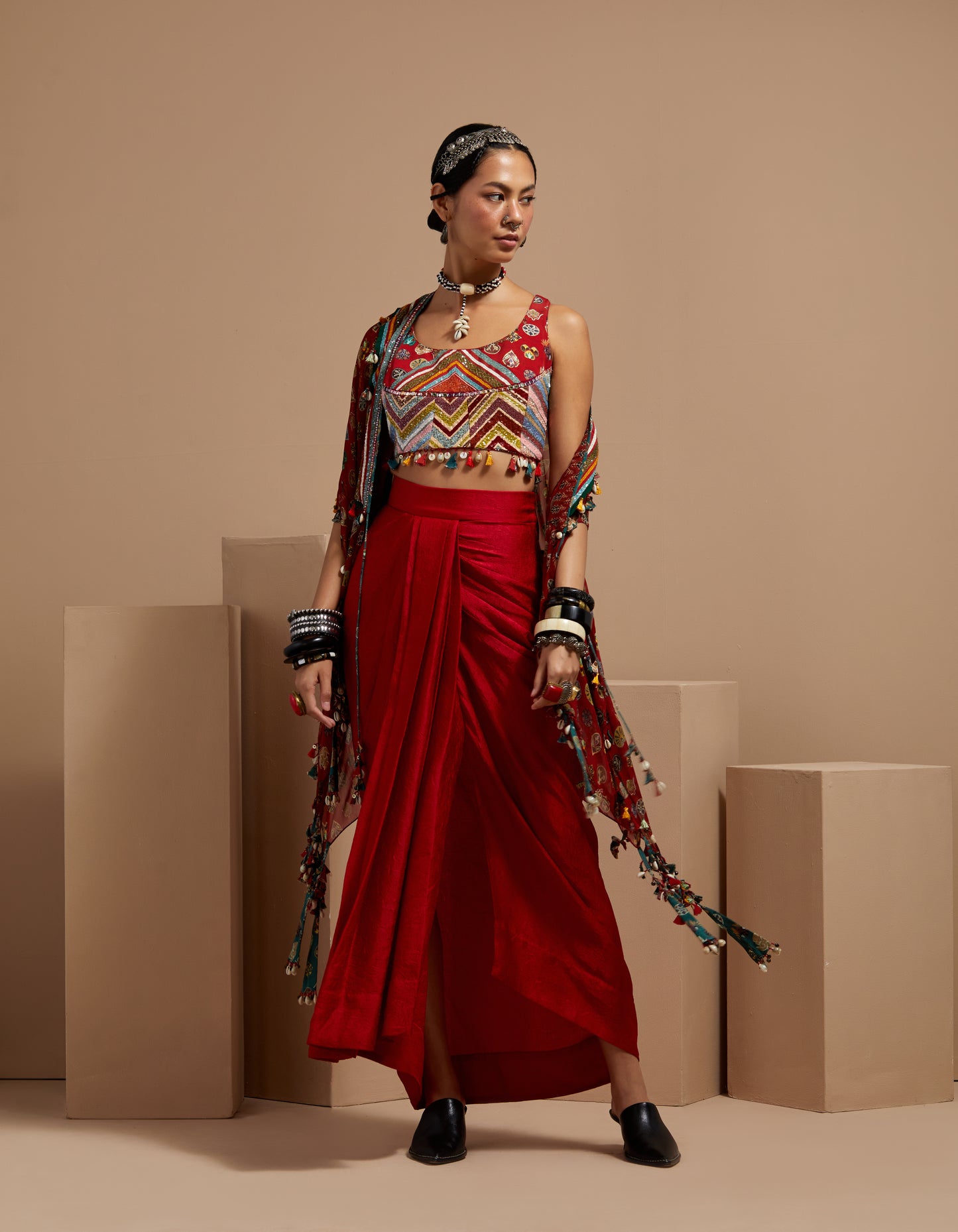 VENI DUPATTA JACKET SET