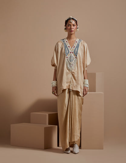 KURU TRAPEZE KURTA SET