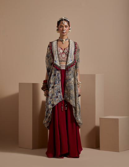 RITU KAFTAN DUPATTA JACKET SET