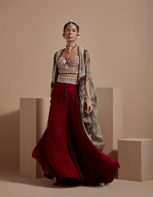 RITU KAFTAN DUPATTA JACKET SET