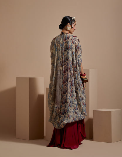 RITU KAFTAN DUPATTA JACKET SET