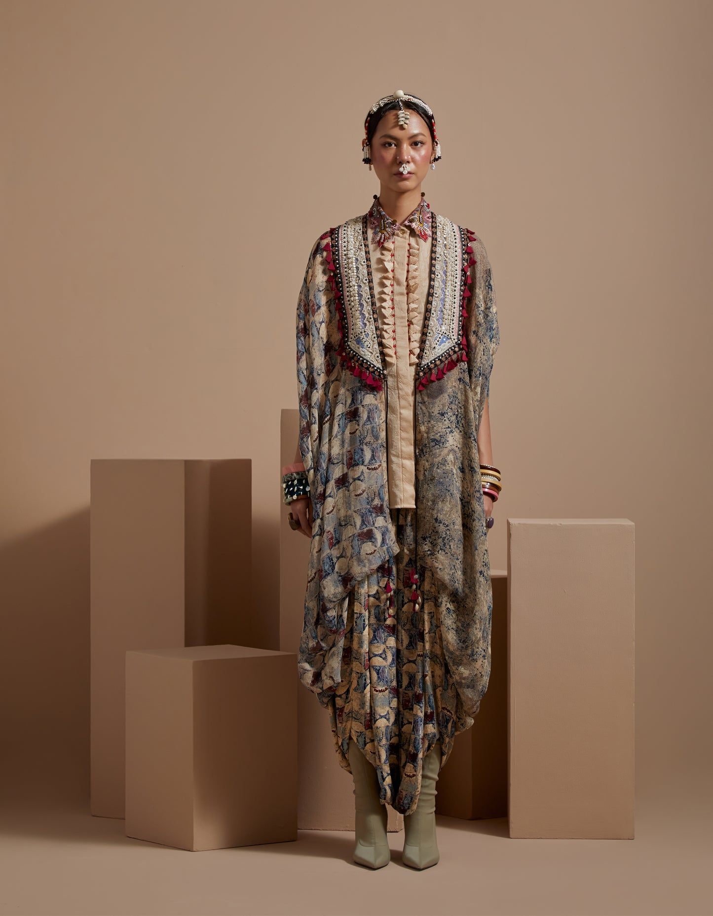 RITU KAFTAN DUPATTA JACKET SET