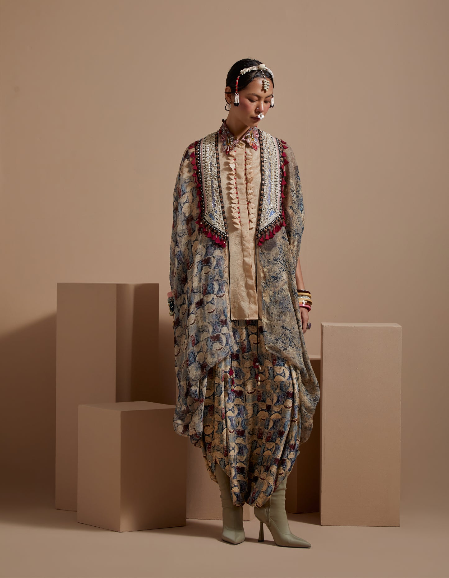 RITU KAFTAN DUPATTA JACKET SET