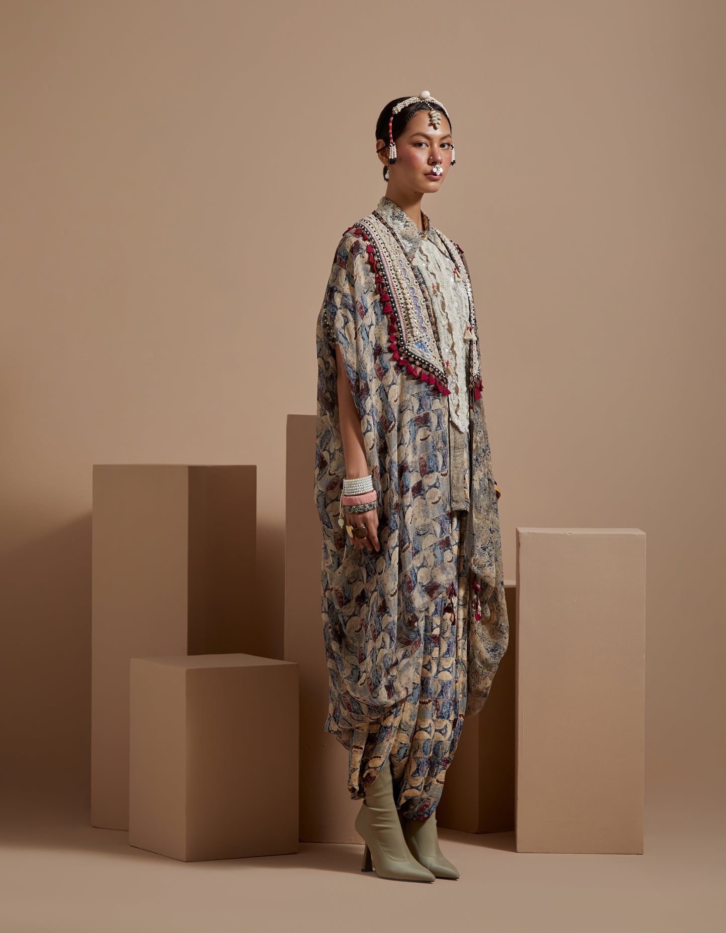 RITU KAFTAN DUPATTA JACKET SET